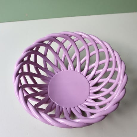 "OCTAEVO" Sicilia Ceramic Basket Large - lilac -