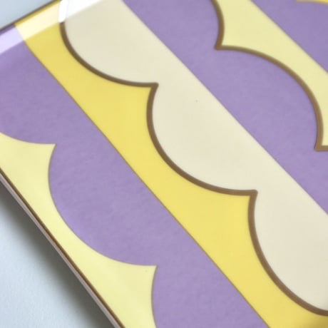 "OCTAEVO" Ceramic Tray - Riviera Wave yellow  -