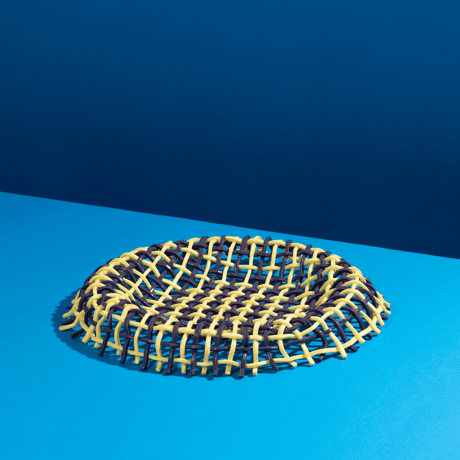 " Take 5 Rubber " Single Basket L - Yellow+Purple