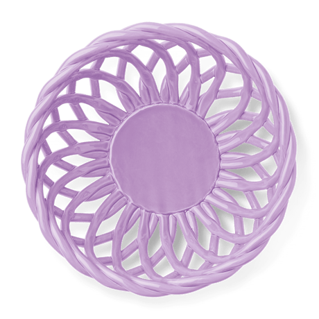 "OCTAEVO" Sicilia Ceramic Basket Large - lilac -