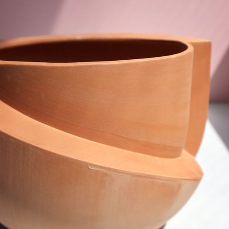 "Light&Ladder" VAYU ceramic tabletop planter - terracotta -