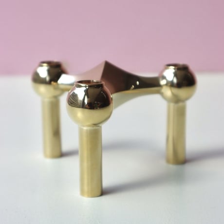 "STOFF NAGEL" Candle holder - solid brass -
