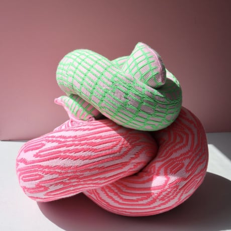 "Zebra Knits" VANELLOPE - Baby Pink & Apple - (SMALL)