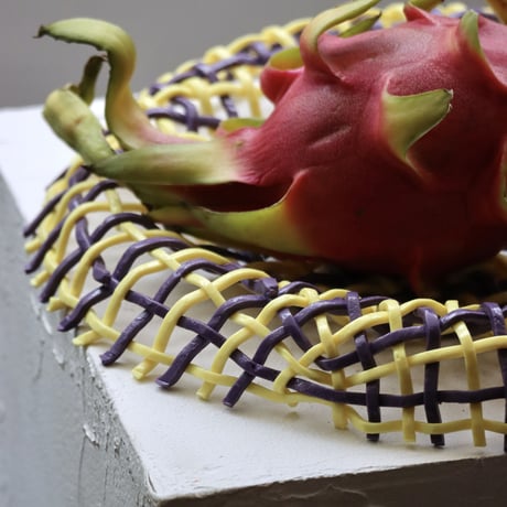 " Take 5 Rubber " Single Basket L - Yellow+Purple