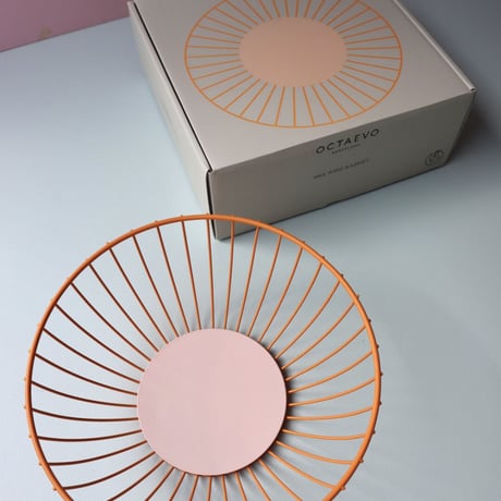 "OCTAEVO" Iris Wire Basket Large - orange/pink -