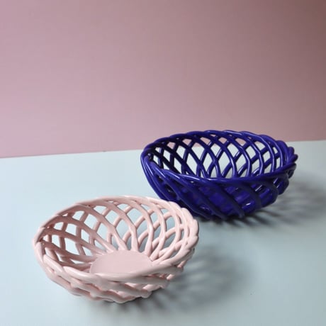 "OCTAEVO" Sicilia Ceramic Basket Small - pink -