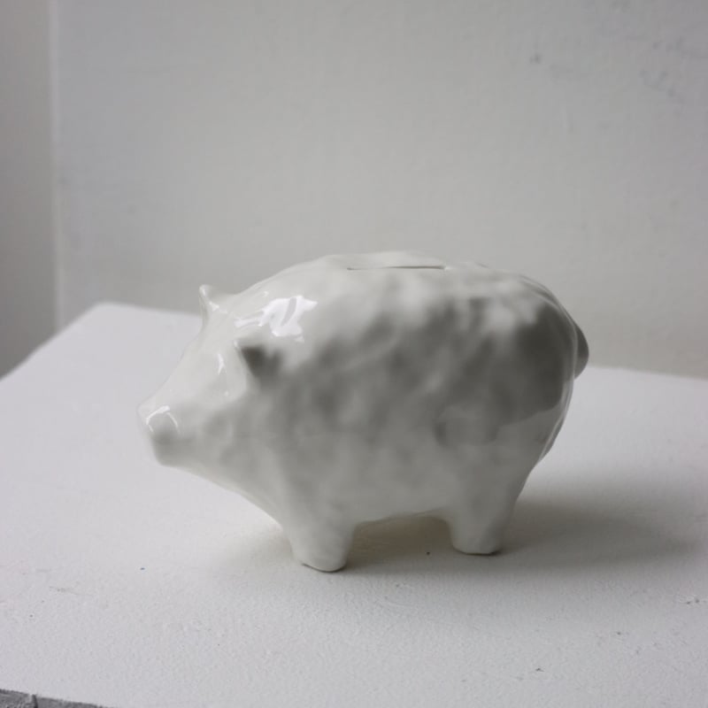 マッケンジーチャイルズ　ピッグ　ぶた　貯金箱　セラミック　ハンドペイント　陶器製 SHOKKI