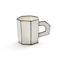 " SERAX " Carte Blanche - Tea cup white - black
