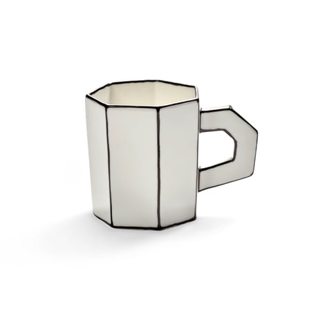 " SERAX " Carte Blanche - Tea cup white - black