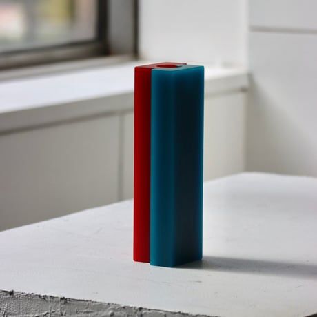 "dean toepfer" VASE VERSA  - teal / red -
