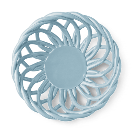 "OCTAEVO" Sicilia Ceramic Basket Small - light blue -