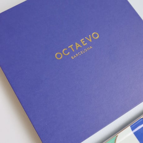 "OCTAEVO" Ceramic Tray - Riviera Wave blue  -