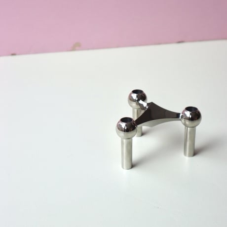 "STOFF NAGEL" Candle holder - chrome -