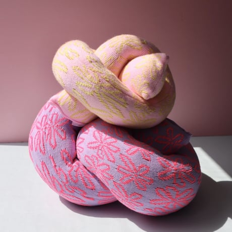"Zebra Knits" LILY - Baby Pink & Lemon - (SMALL)