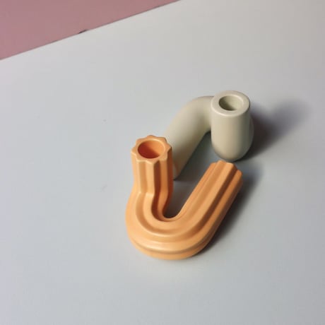 "OCTAEVO" Templo Candle Holder - tangerine  -
