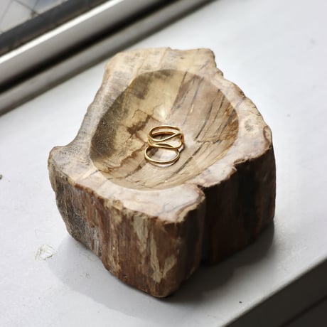 " OAK ” Petrified Wood Accessory Tray - S #426