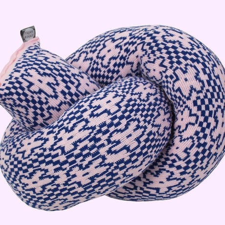 "Zebra Knits" AMBER - Baby Pink & Electric Blue - (BIG)
