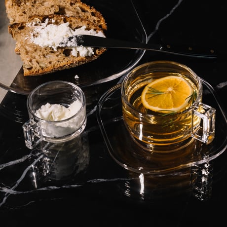 “ ARNO GLASS " cup ＆ saucer - clear