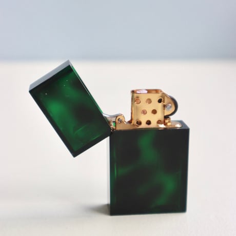 "TSUBOTA PEARL" HARD EDGE MARBLE - Green tortoise -