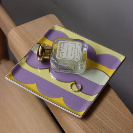 "OCTAEVO" Ceramic Tray - Riviera Wave yellow  -