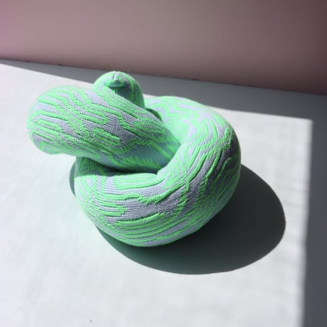 "Zebra Knits" MR WIGGLE - SkyBlue & Apple - (SMALL)