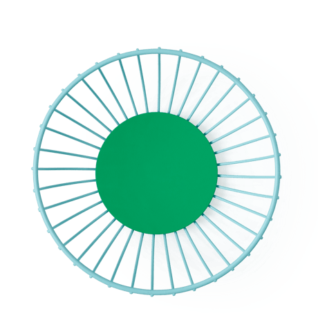 "OCTAEVO" Iris Wire Basket Small - light blue/green -