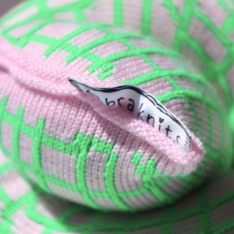 "Zebra Knits" VANELLOPE - Baby Pink & Apple - (SMALL)