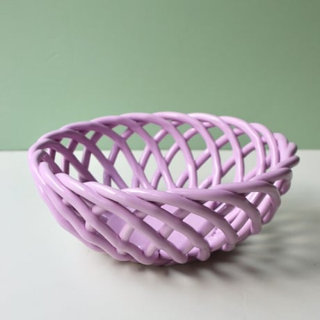 "OCTAEVO" Sicilia Ceramic Basket Large - lilac -