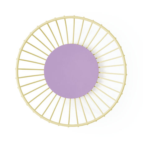 "OCTAEVO" Iris Wire Basket Small - yellow/lilac -