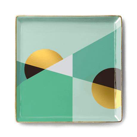 "OCTAEVO" Ceramic Tray - SIENA mint  -