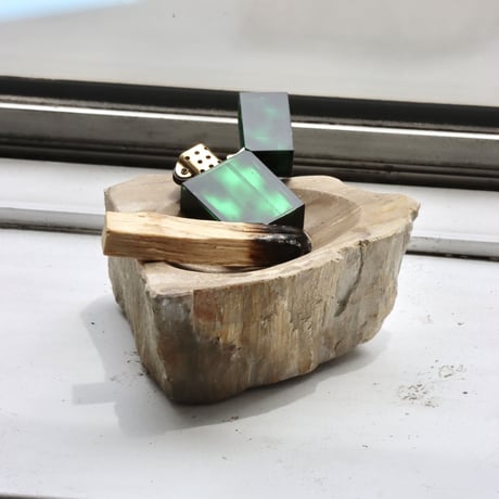 " OAK ” Petrified Wood Accessory Tray - S #441