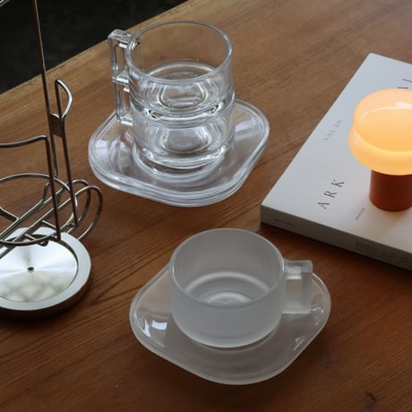 “ ARNO GLASS " cup ＆ saucer - frost