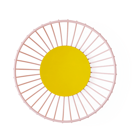 "OCTAEVO" Iris Wire Basket Small - pink/yellow -
