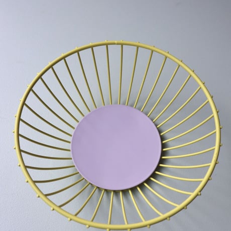 "OCTAEVO" Iris Wire Basket Small - yellow/lilac -