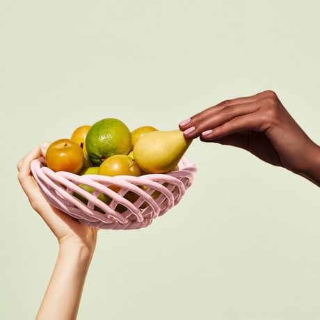 "OCTAEVO" Sicilia Ceramic Basket Small - pink -
