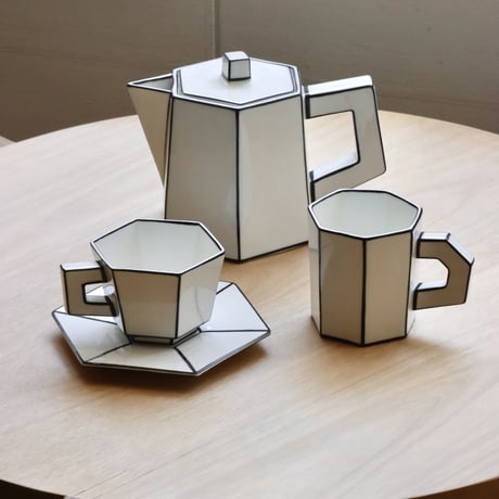 " SERAX " Carte Blanche - Tea cup white - black
