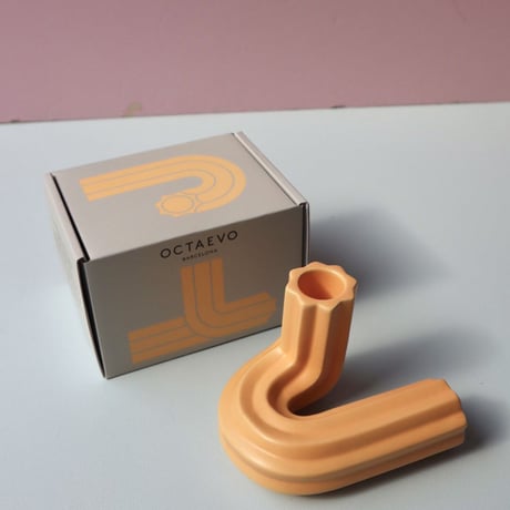 "OCTAEVO" Templo Candle Holder - tangerine  -