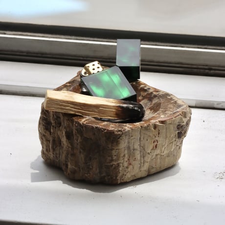 " OAK ” Petrified Wood Accessory Tray - S #439