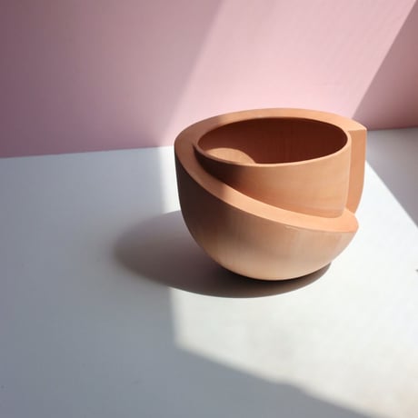 "Light&Ladder" VAYU ceramic tabletop planter - terracotta -
