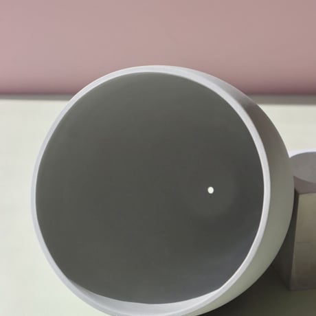 "Light&Ladder" ELEVA Porcelain + Concrete Planter - stone -
