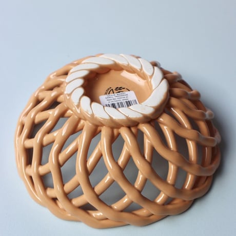 "OCTAEVO" Sicilia Ceramic Basket Small - tangerine -