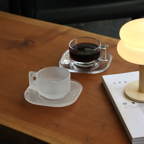 “ ARNO GLASS " cup ＆ saucer - frost