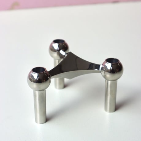 "STOFF NAGEL" Candle holder - chrome -