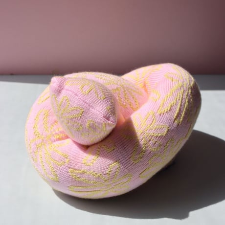 "Zebra Knits" LILY - Baby Pink & Lemon - (SMALL)