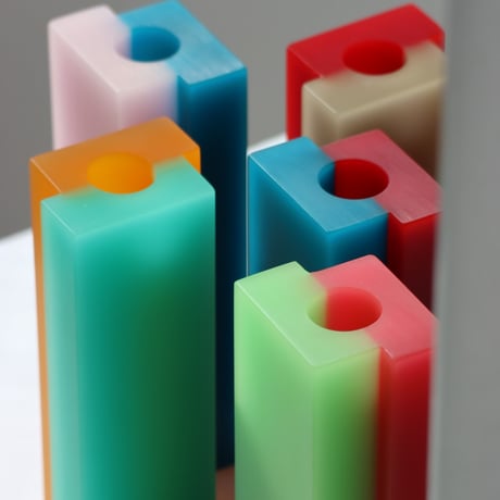"dean toepfer" VASE VERSA  - teal / red -