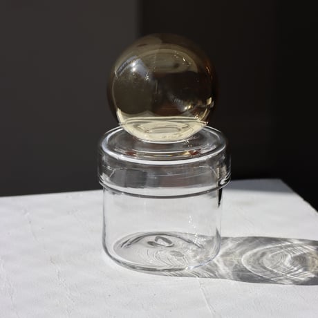 " RUKA Glass " ORB CANISTER - H