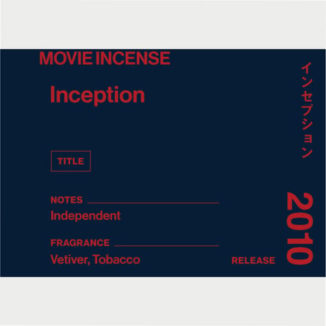 " AGNI TOKYO " Incense - Inception / インセプション