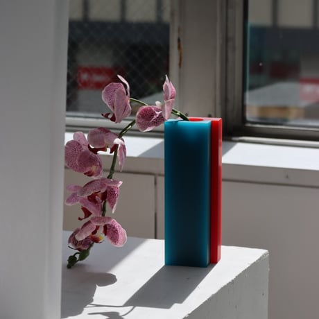 "dean toepfer" VASE VERSA  - teal / red -