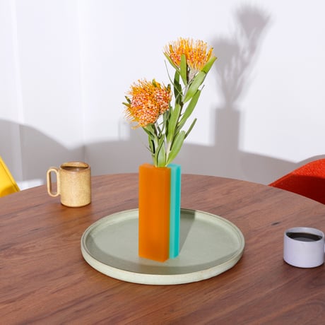 "dean toepfer" VASE VERSA  - turquoise / orange