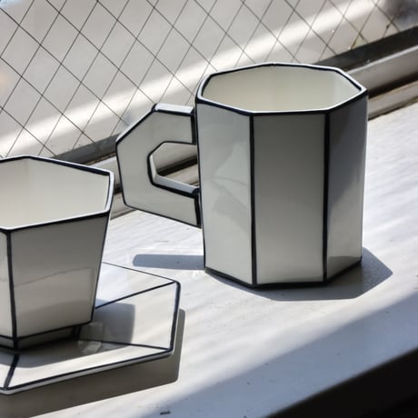 " SERAX " Carte Blanche - Tea cup white - black